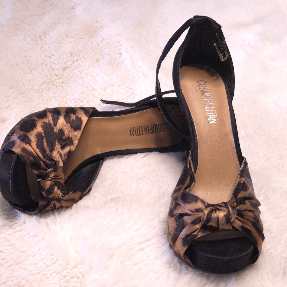 Peep Toe Satin Pumps